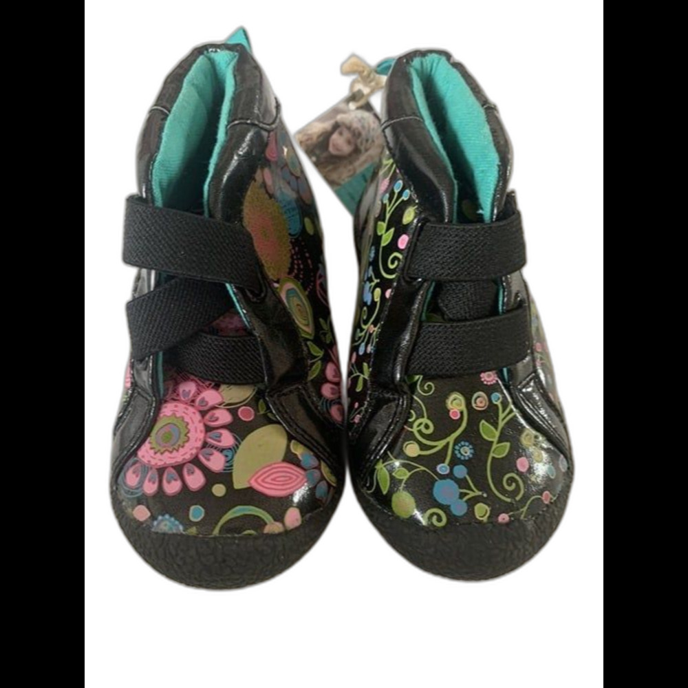 NWT Chooze Floral Boots with Velcro